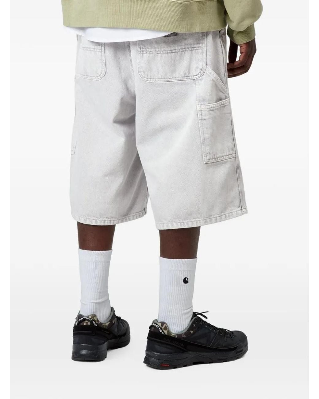 Carhartt White Og Single Knee Shorts for men