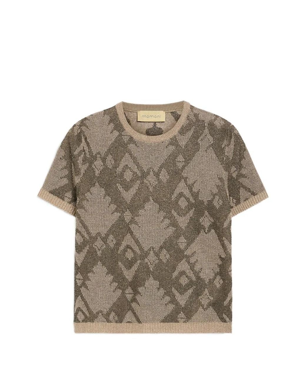 Momoní Gray Bruma Jacquard Crewneck T-Shirt