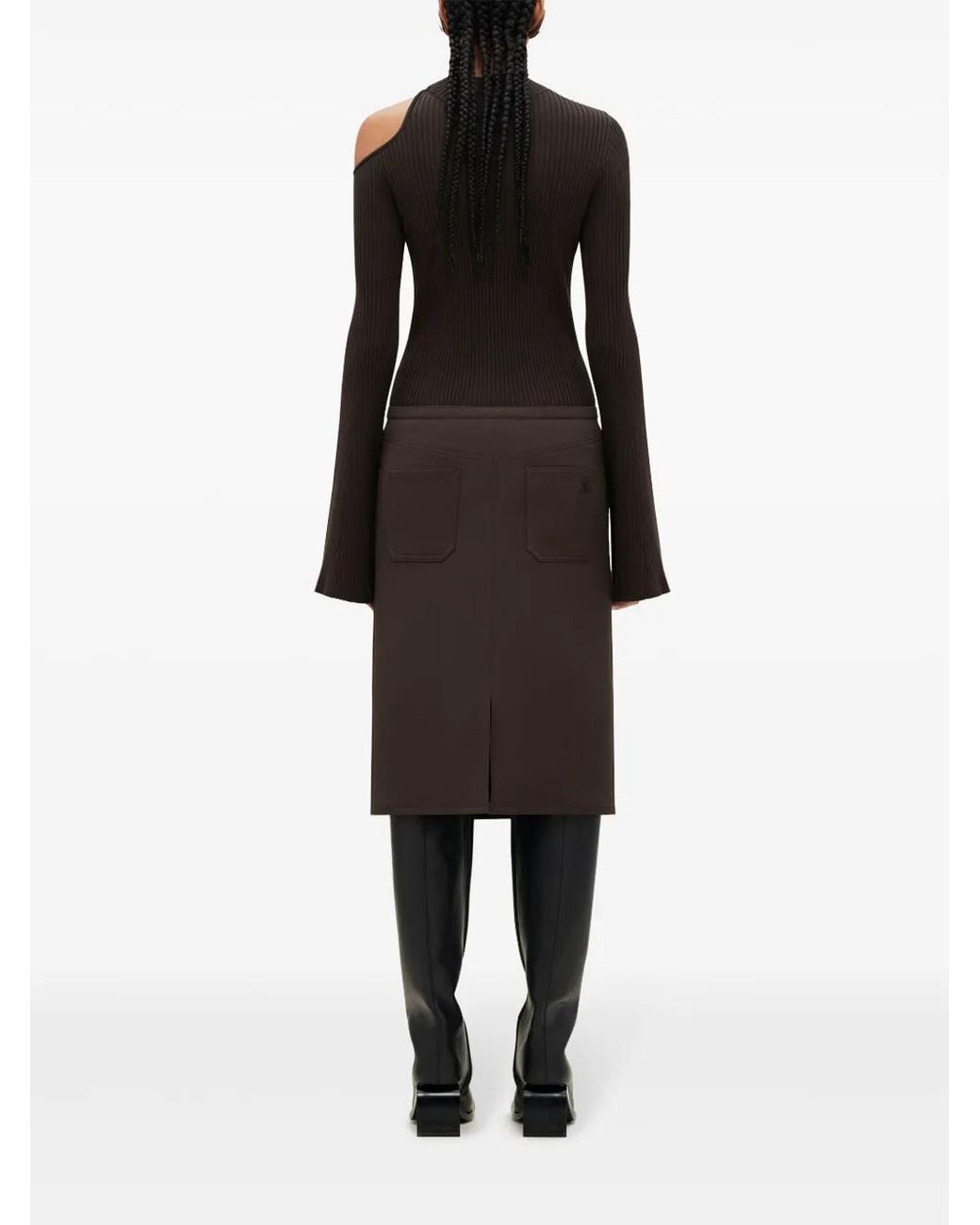 Courreges Black Cut-Out Ribbed Jumper