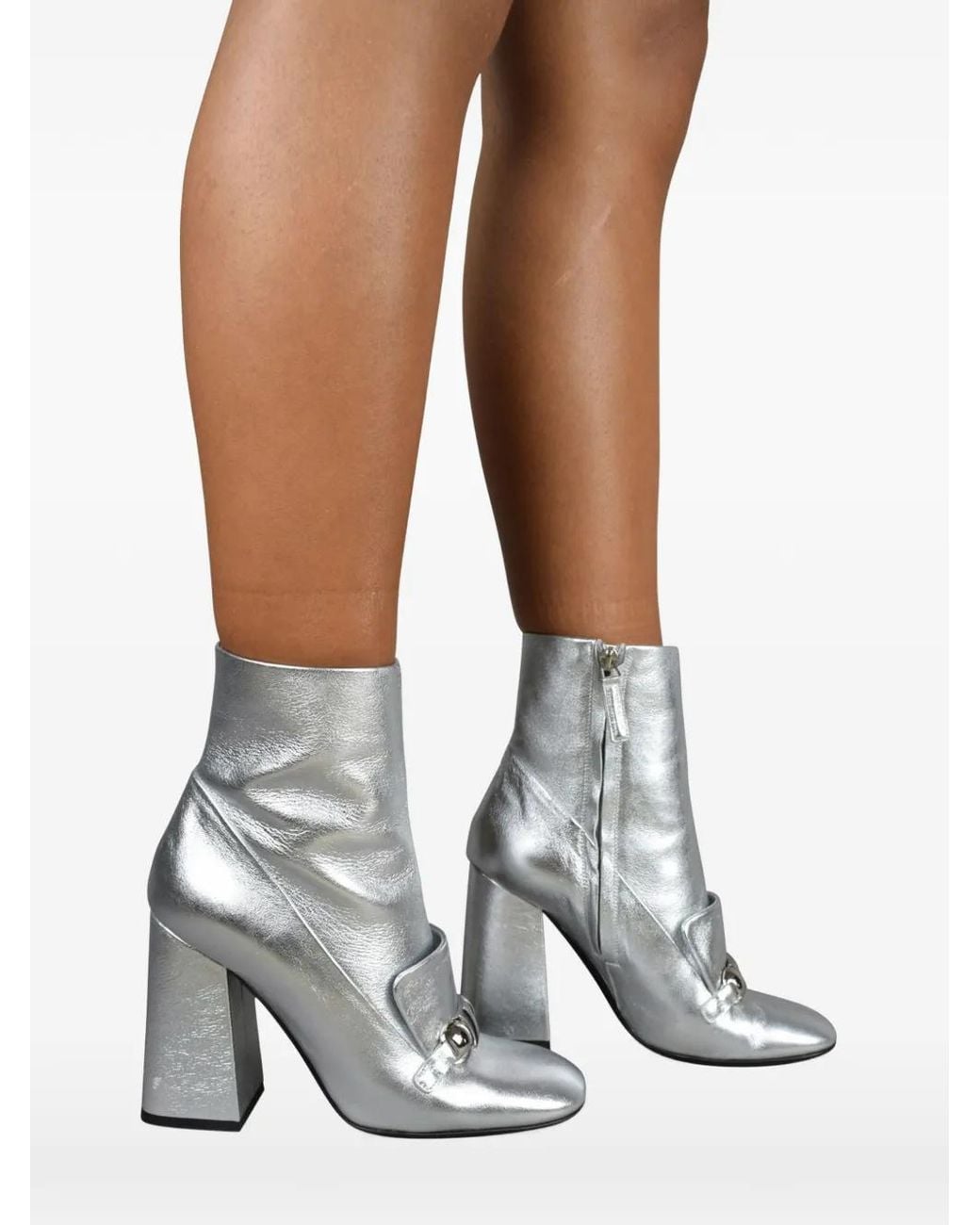 Burberry White Brabant Boots