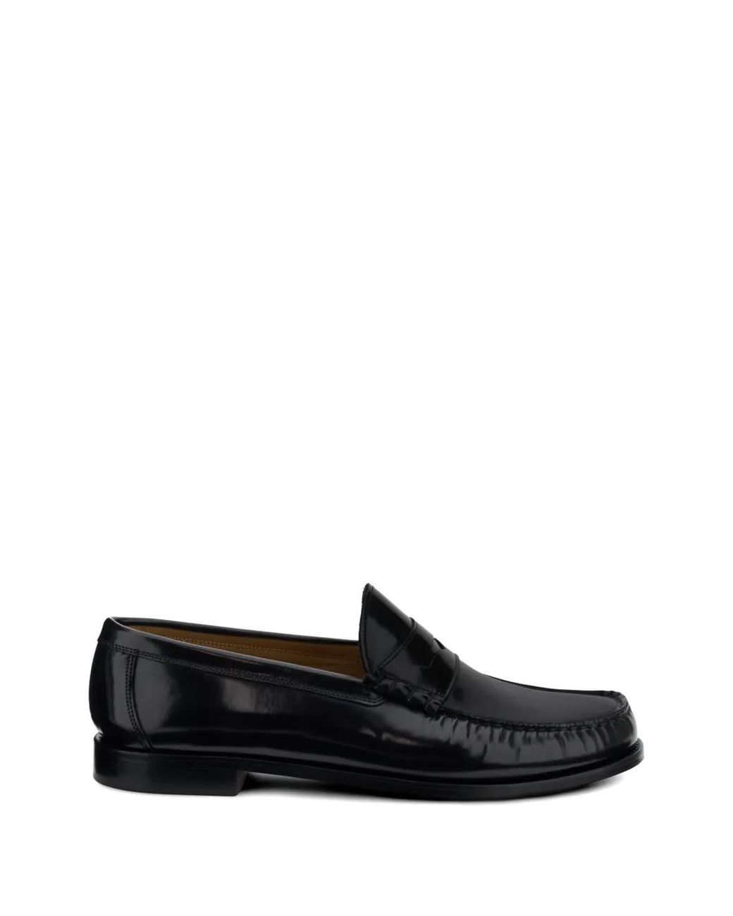 Boggi Black Brushed Leather Loafers for men
