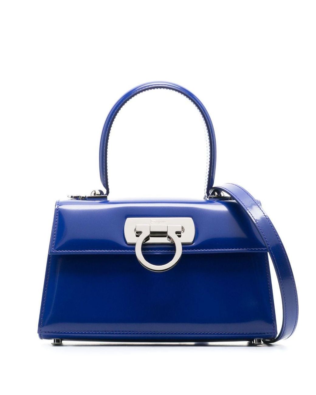 Ferragamo Iconic Leather Tote Bag in Blue | Lyst