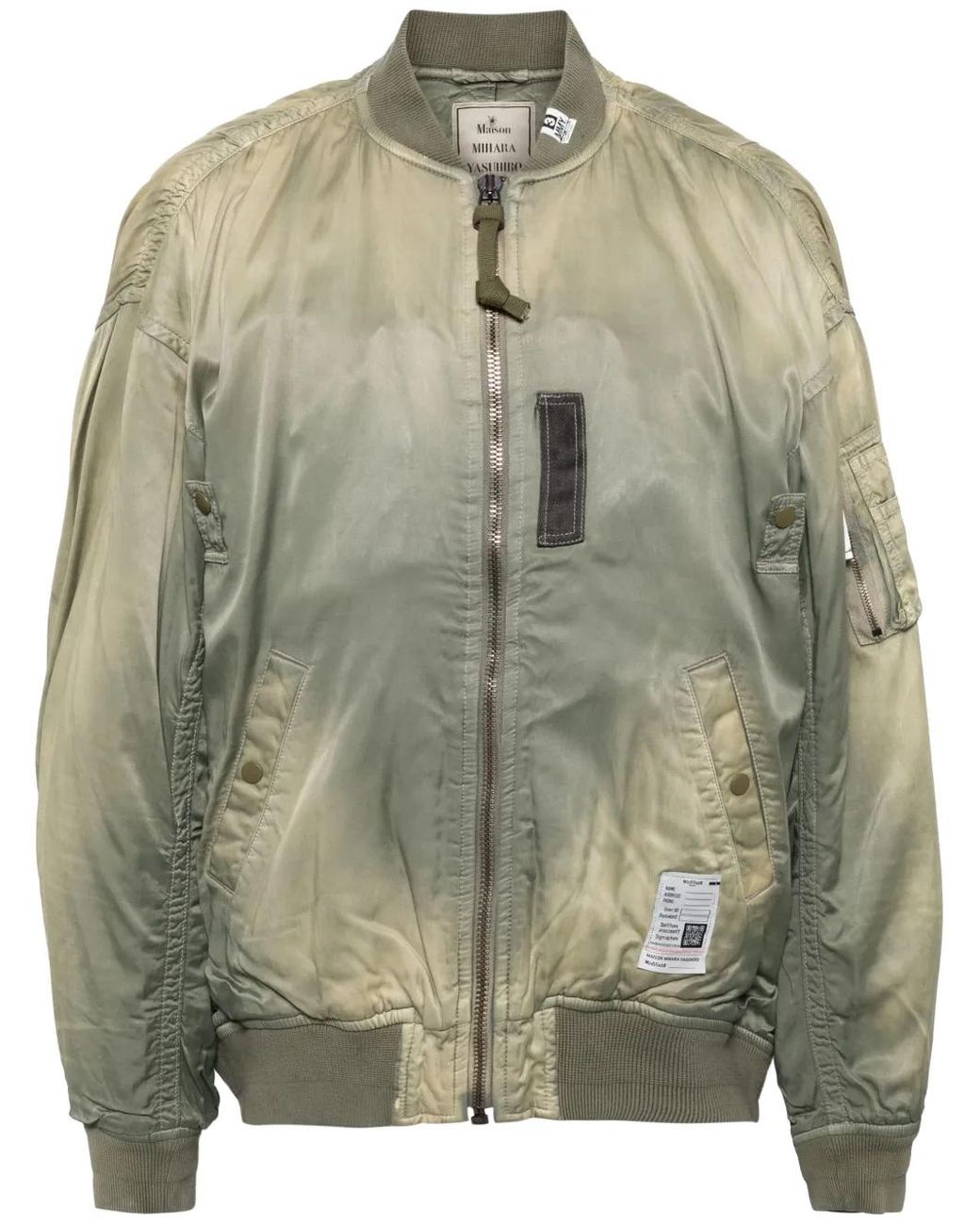Maison Mihara Yasuhiro Green Aged Flight Jacket for men