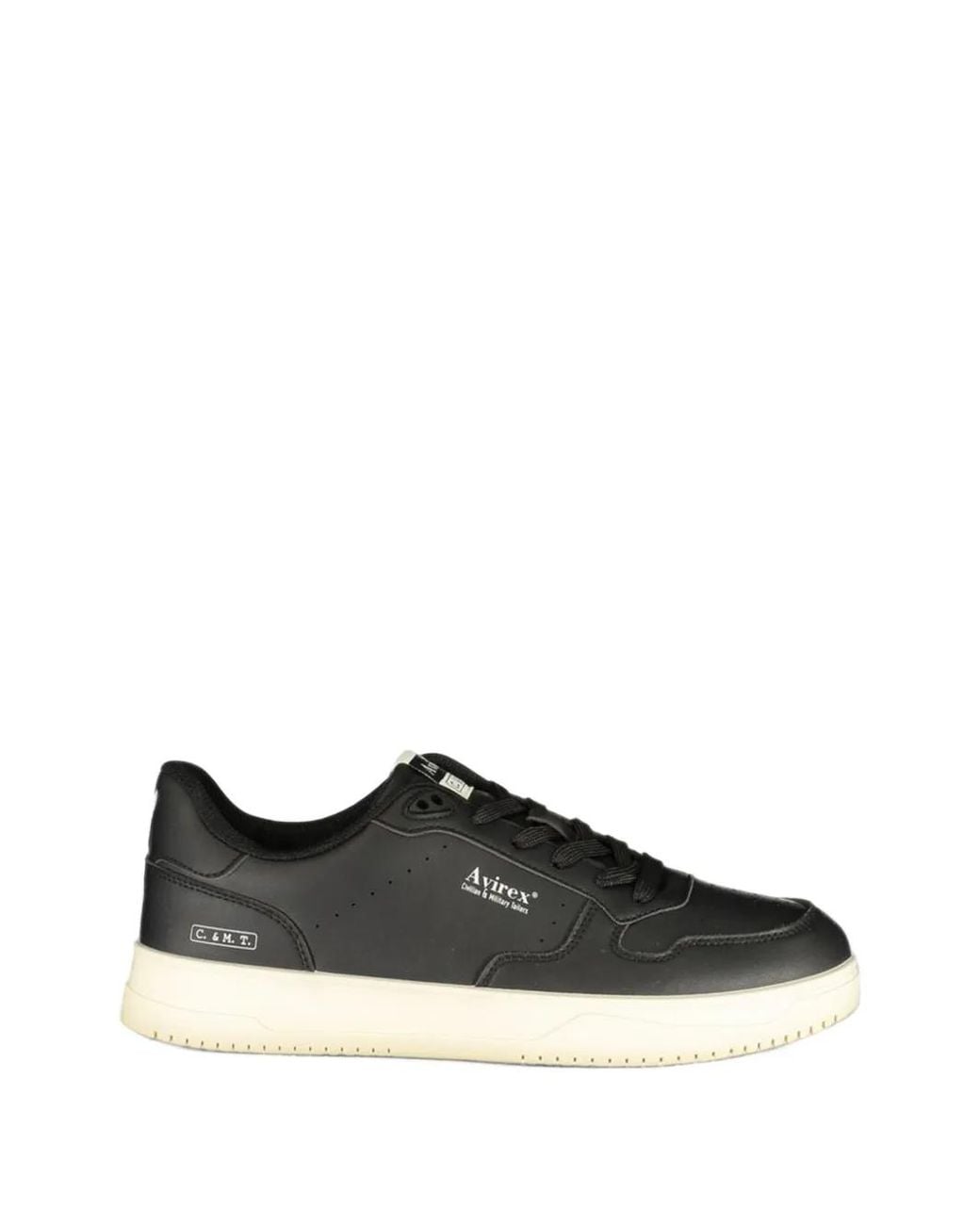 Avirex Black Logo-Print Sneakers for men
