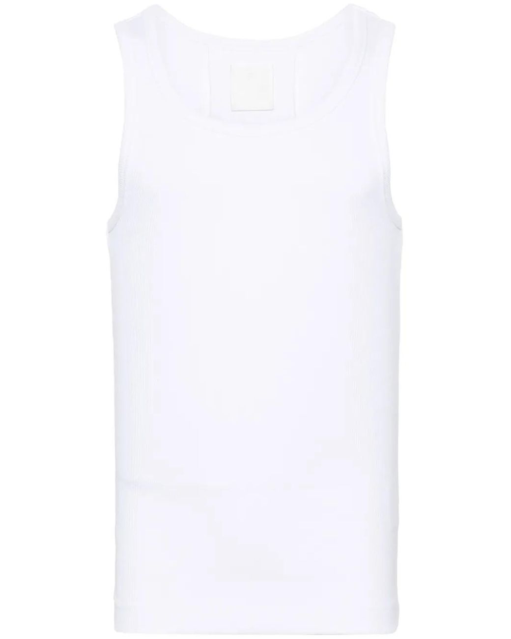 Givenchy Fine Ribbed Stretch-Cotton Sleeveless T-Shirt in White für Herren