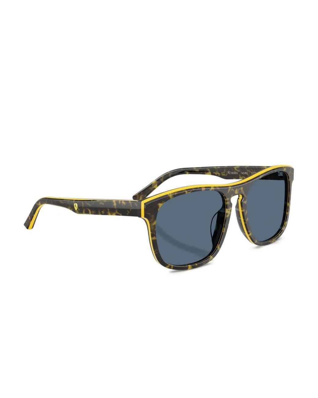 Scuderia Ferrari Blue Tortoiseshell-Effect Sunglasses for men