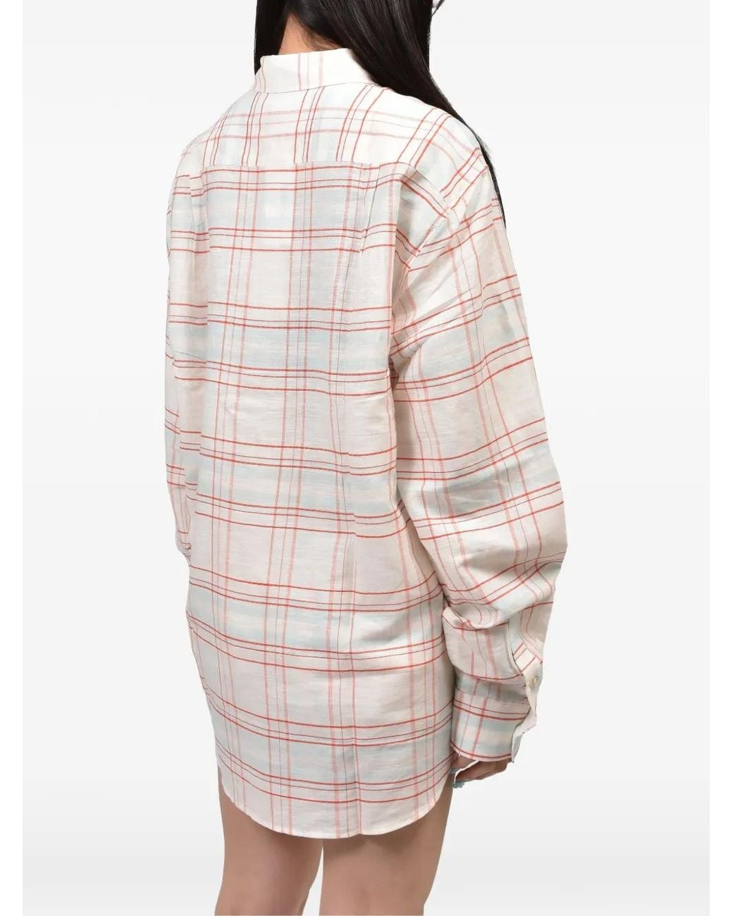 GIMAGUAS White Jeremy Check-Print Shirt