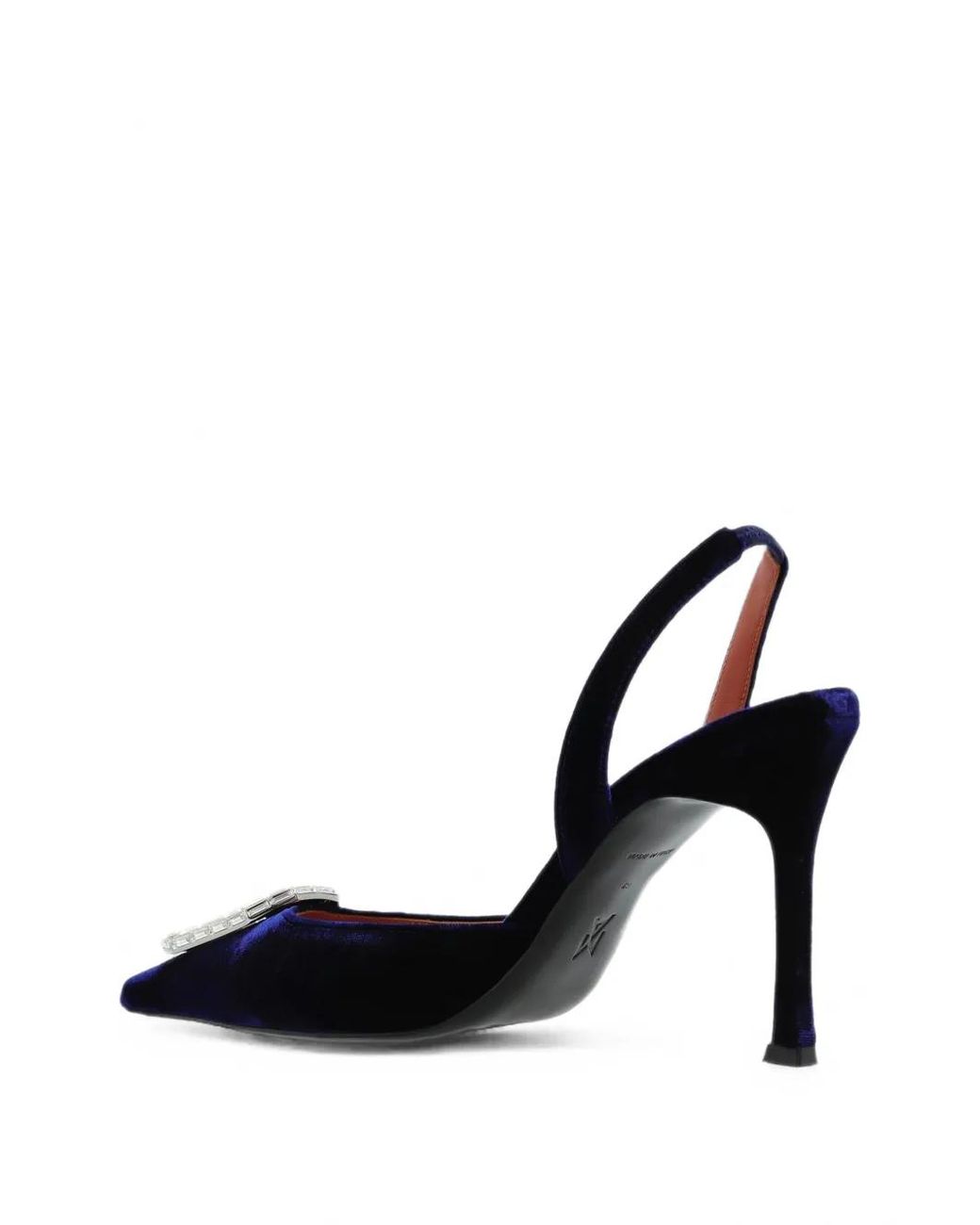 AMINA MUADDI Black Camelia Crystal-Embellished Pumps