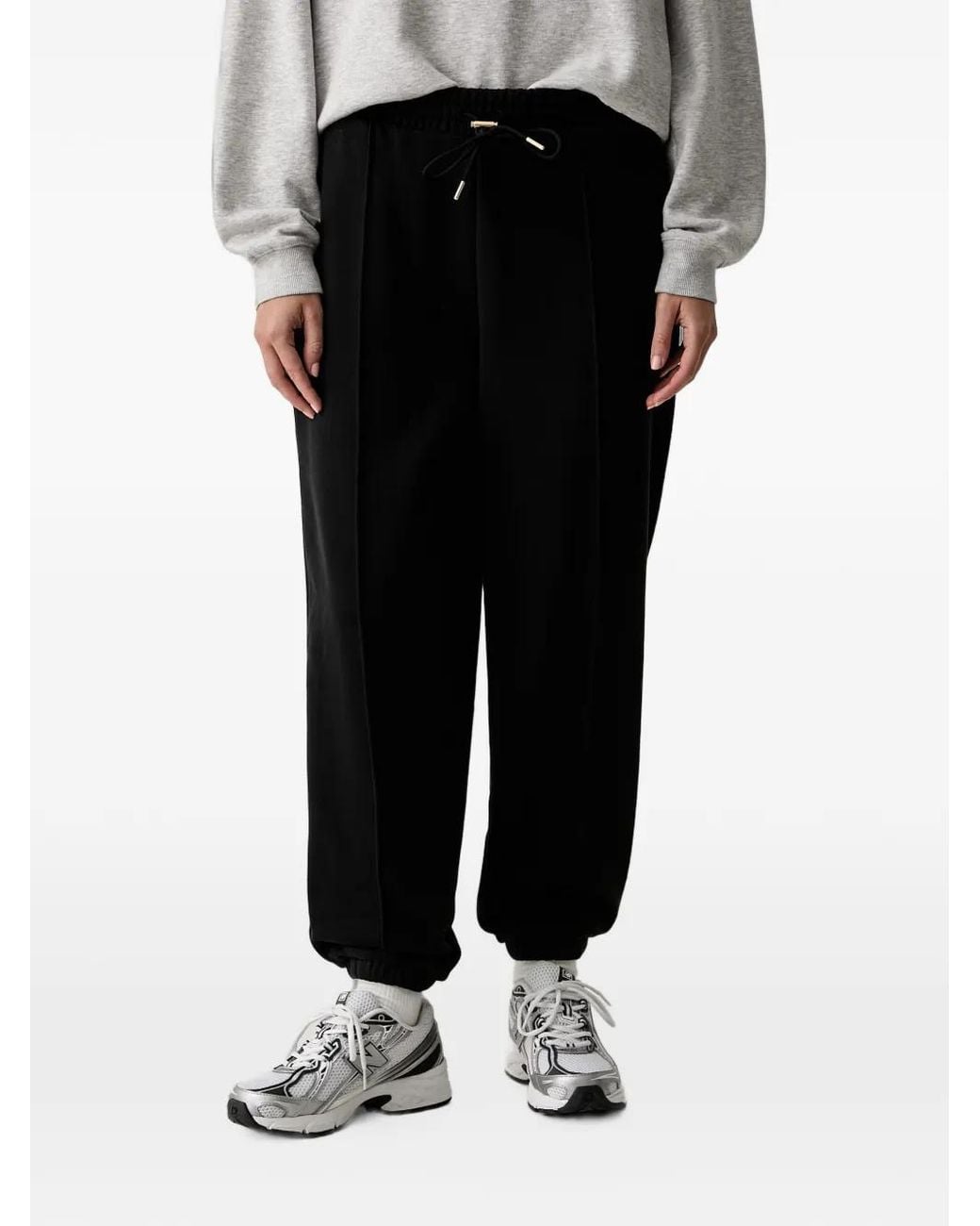 PUMA Black Drawstring Pintuck Track Pants