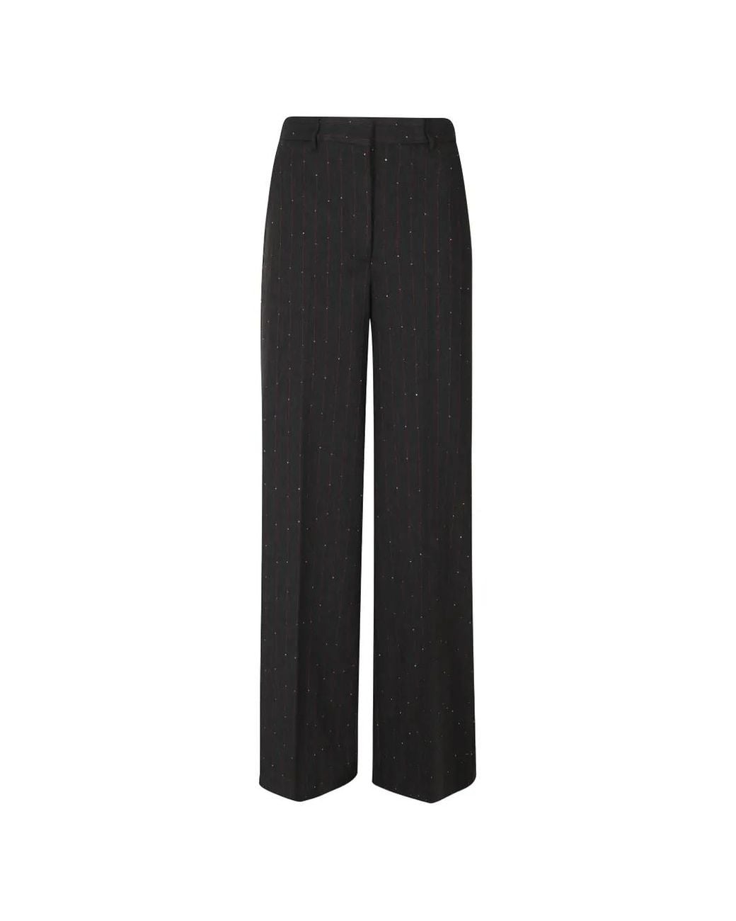 ERMANNO FIRENZE Black Sequin-Embellished Trousers