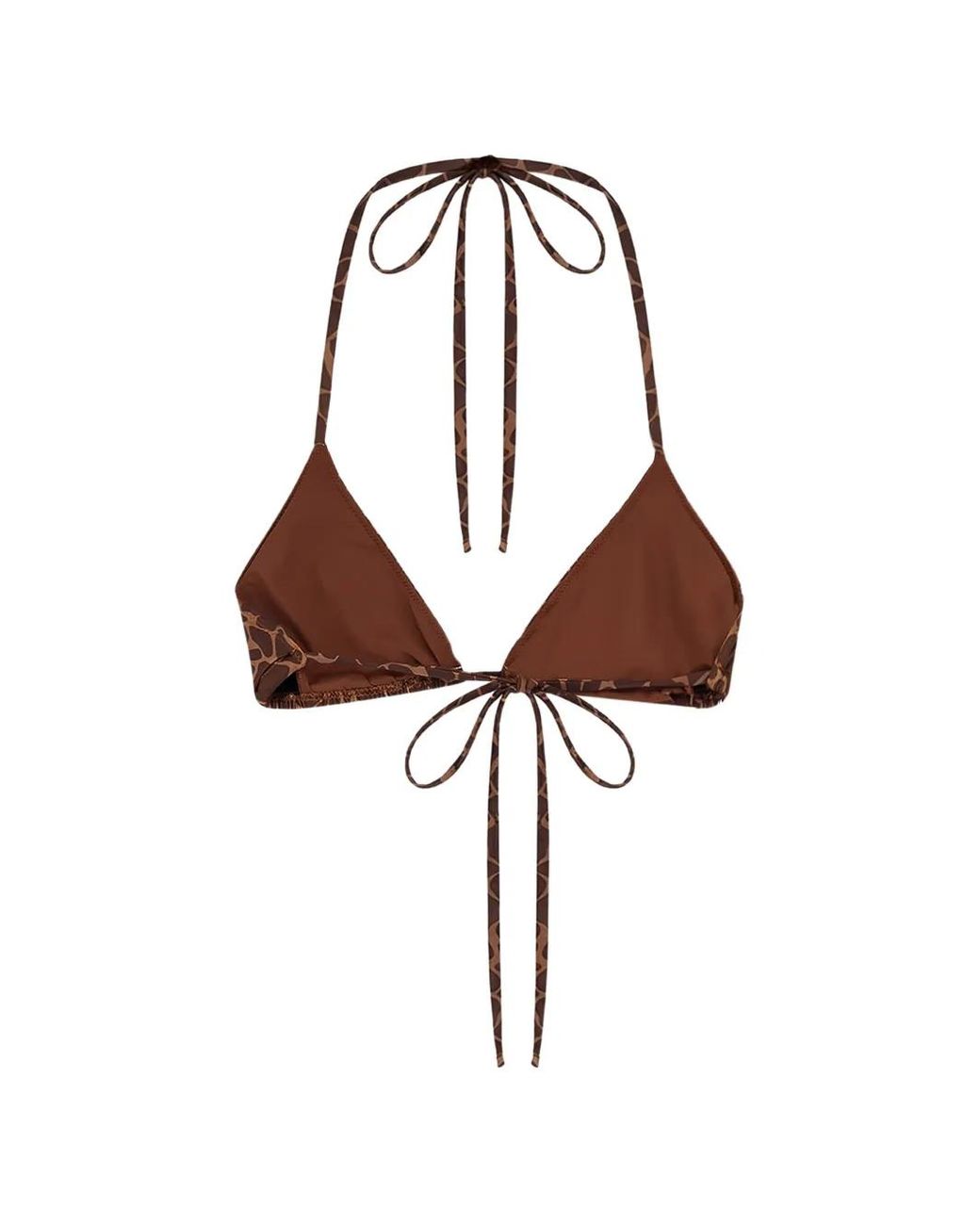 Mc2 Saint Barth Pink Haut De Bikini Leah À Bonnets Triangles Et Imprimé Animalier