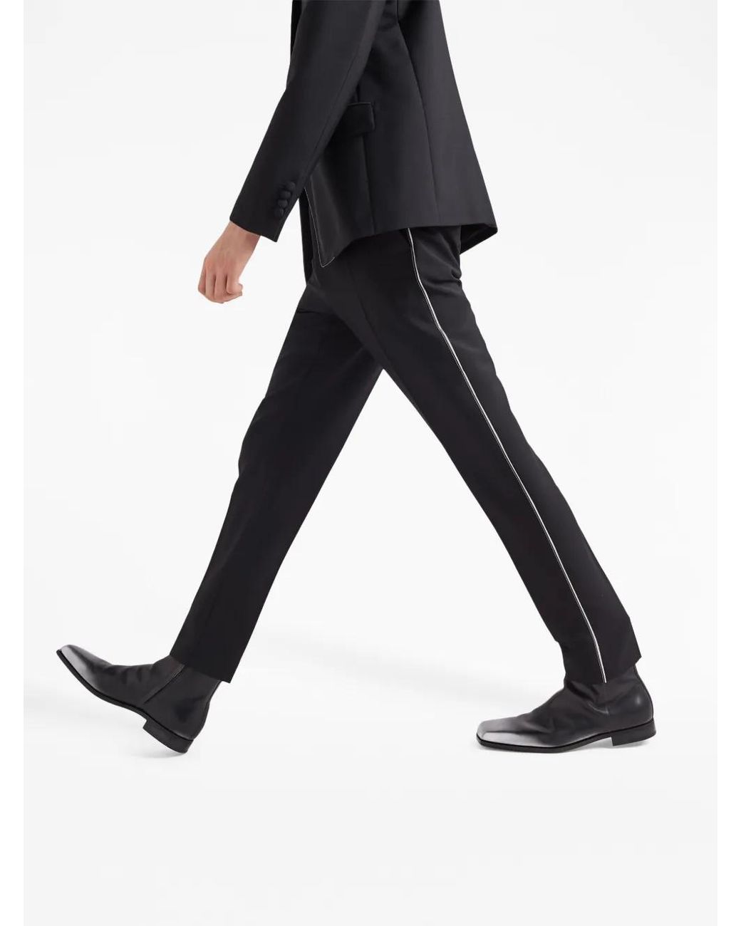 Prada Blue Wool Tailored Trousers for men
