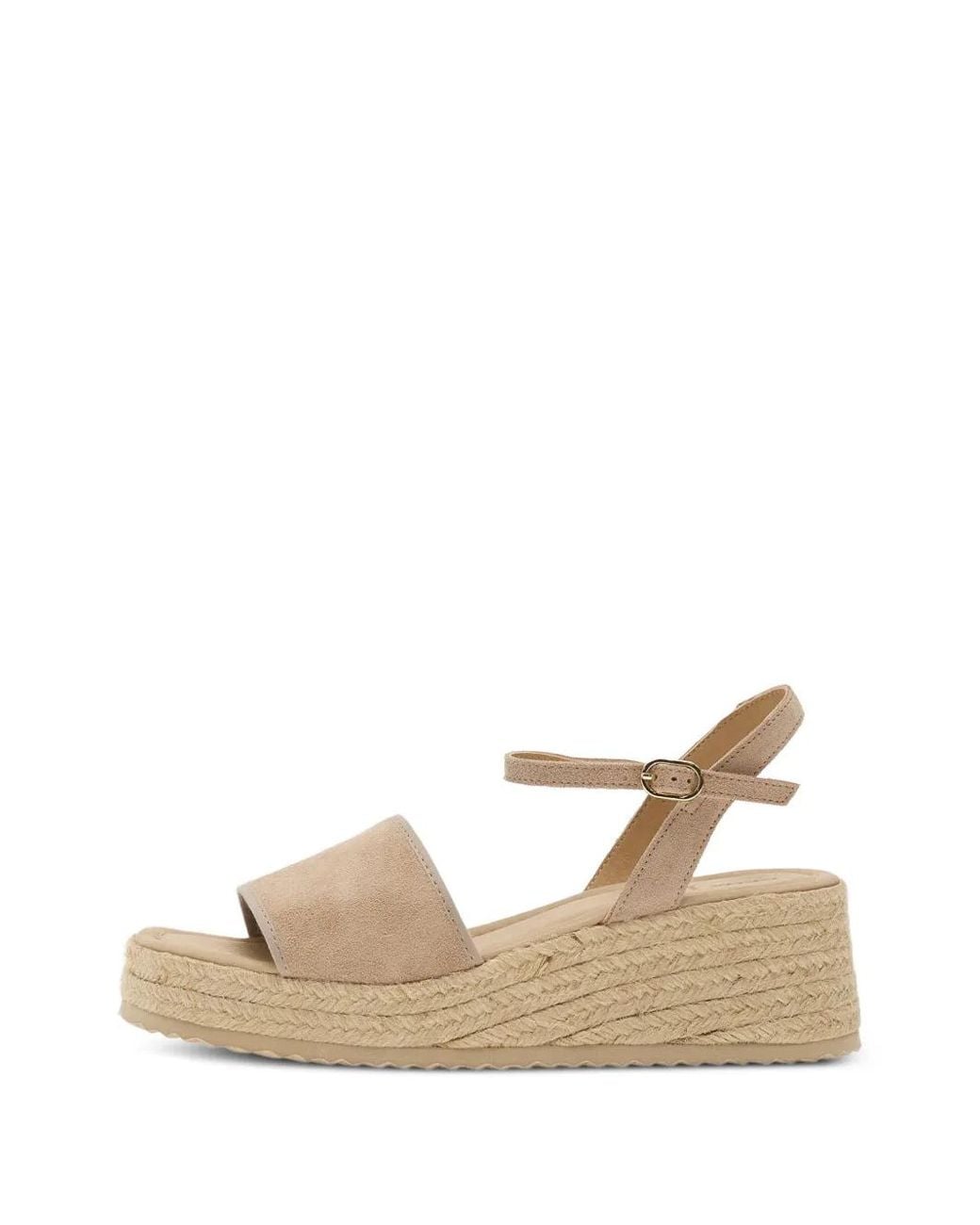 Geox Natural Alemeria Suede Platform Sandals