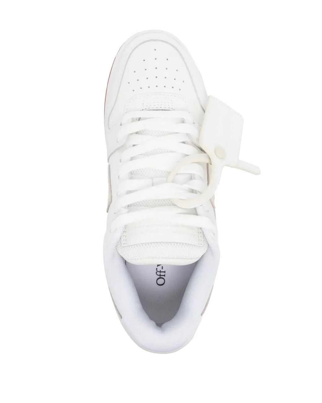 Off-White c/o Virgil Abloh White Out Of Office Leather Sneakers