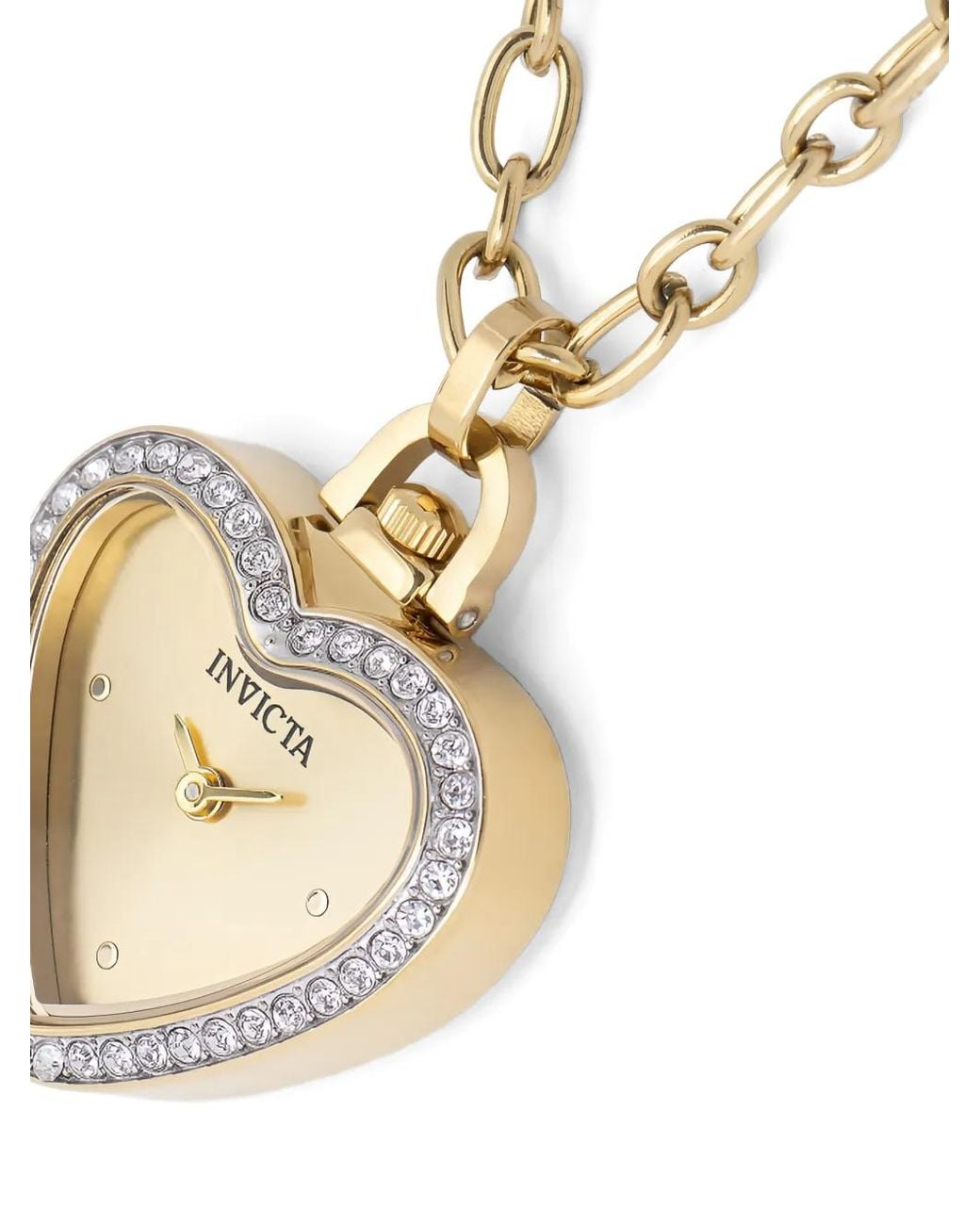 INVICTA WATCH Metallic Collier À Pendentif En Forme De Cœur À Montre À Ornements En Cristal Mm