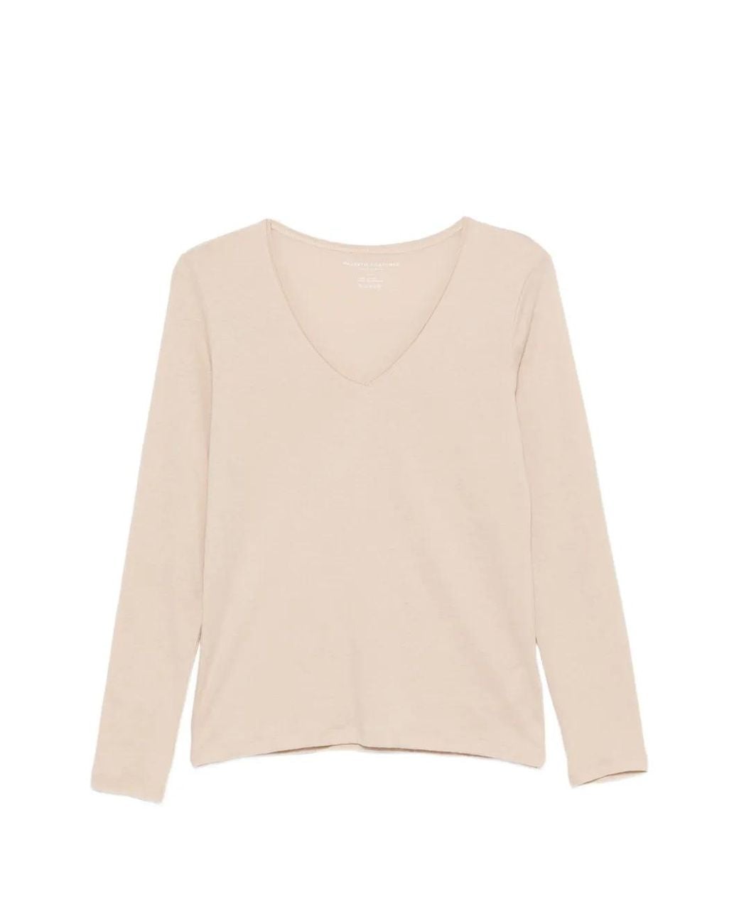 Majestic Filatures Natural V-Neck Long-Sleeve T-Shirt