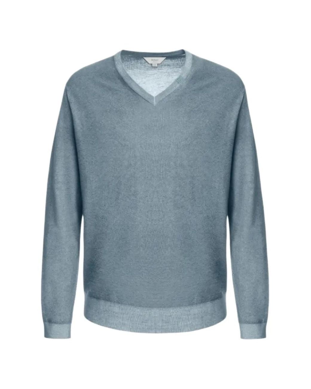 Malo Blue V-Neck Sweater for men