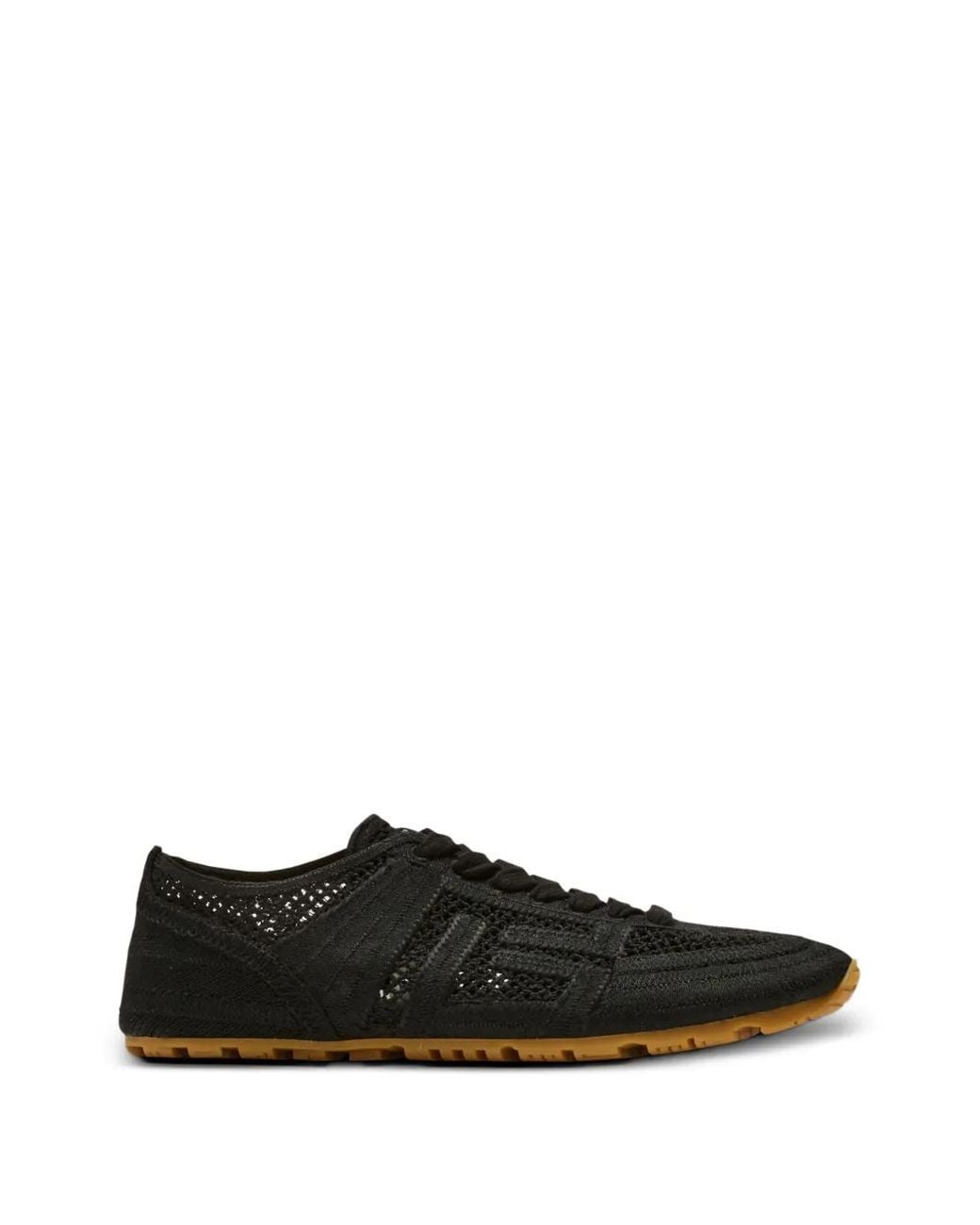 Balmain Black Racer 45 Macramé Trainers for men