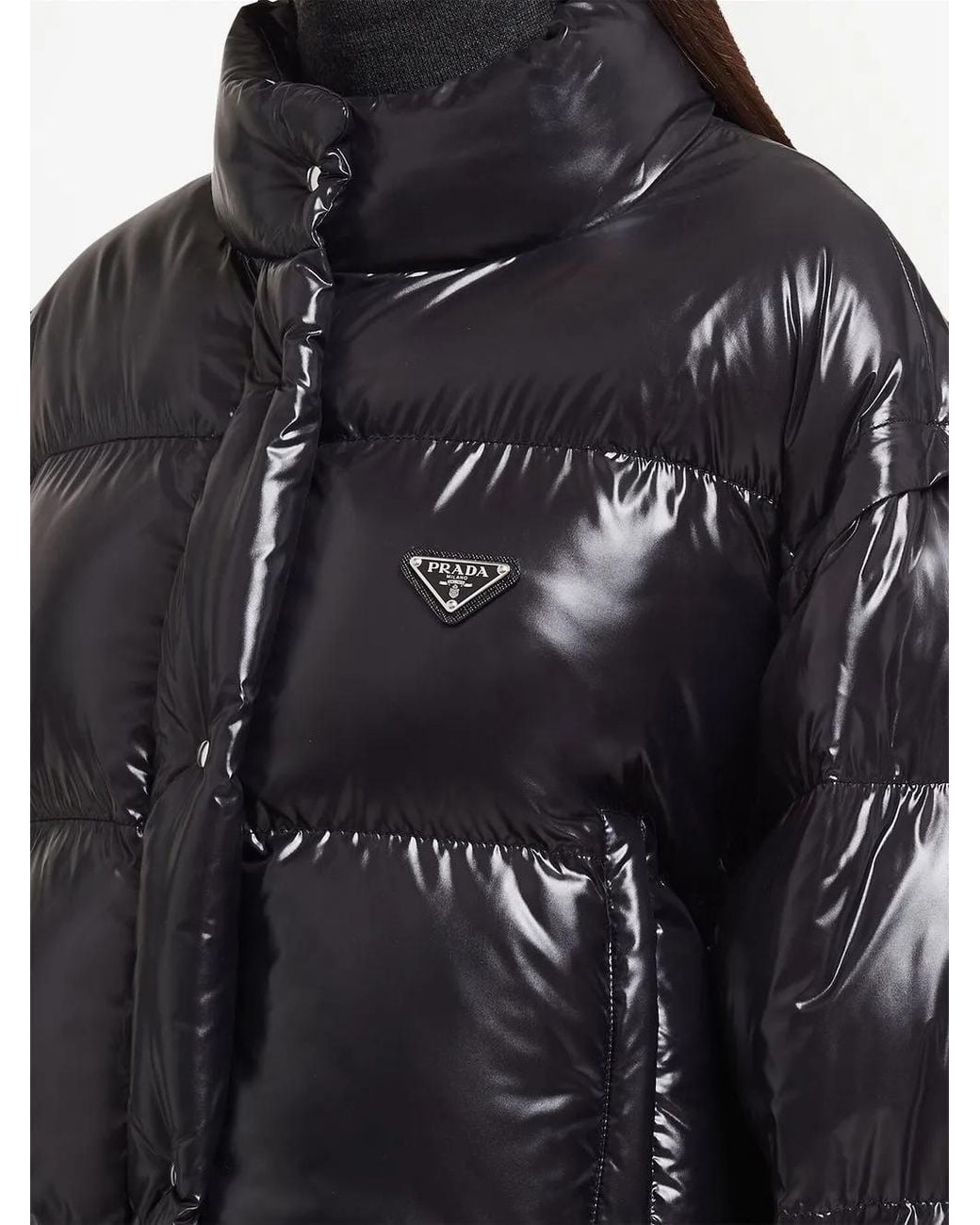 Prada Black Re-Nylon Cropped Nylon Jacket