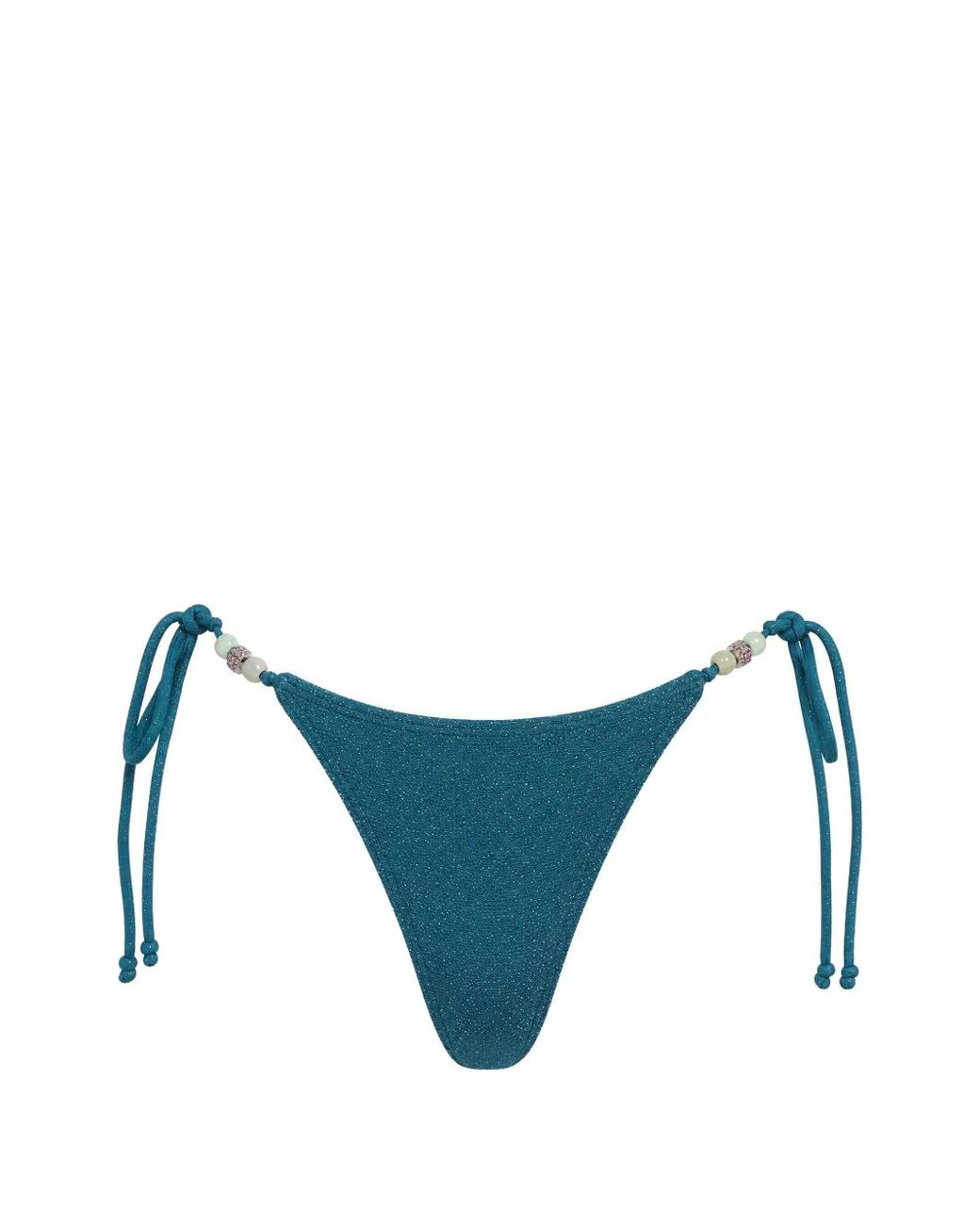 BOUND Blue Side Vista Beaded Bikini Bottoms