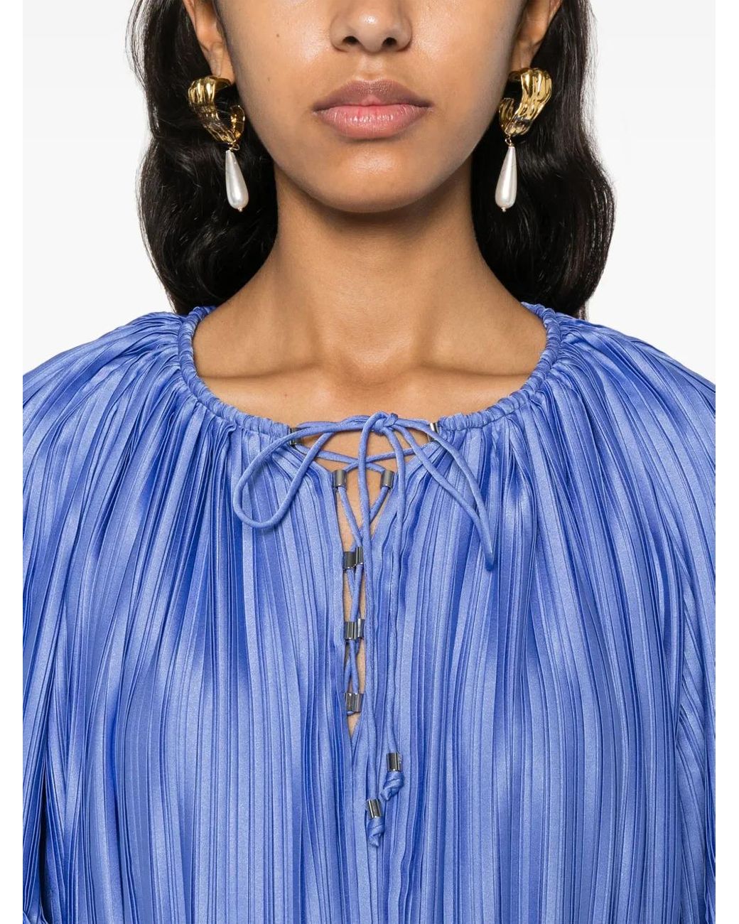 Lanvin Plissé Blouse in het Blue