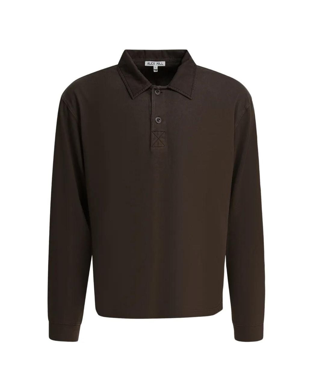 Alex Mill Black Buttoned Polo Shirt for men