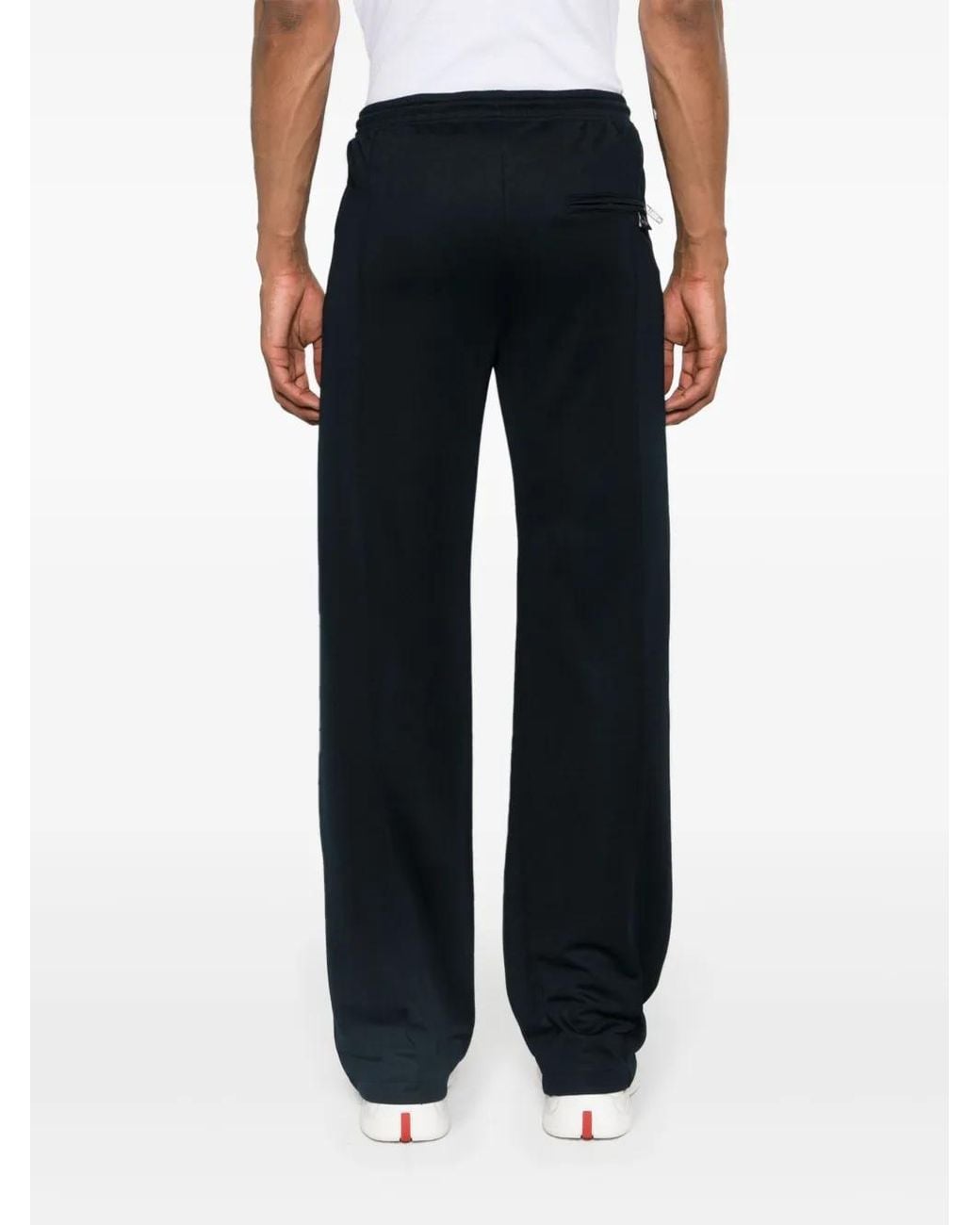Courreges Black Logo-Patch Interlock Track Pants for men