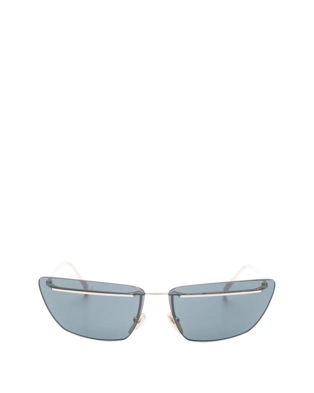 Prada Blue Geometric-Frame Sunglasses