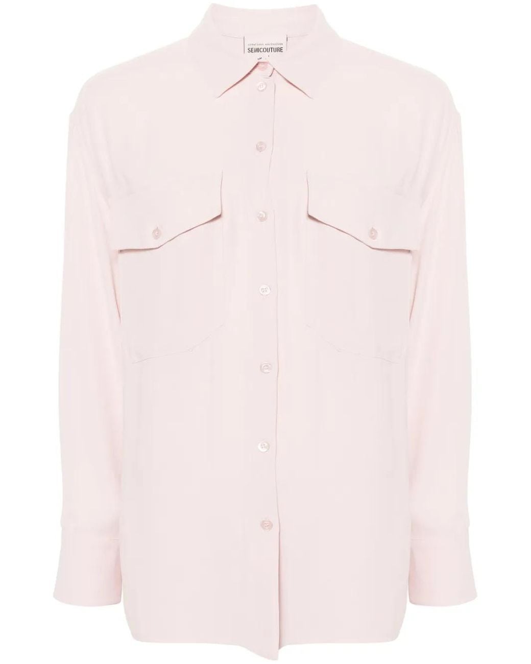 Semicouture Pink Crepe Shirt