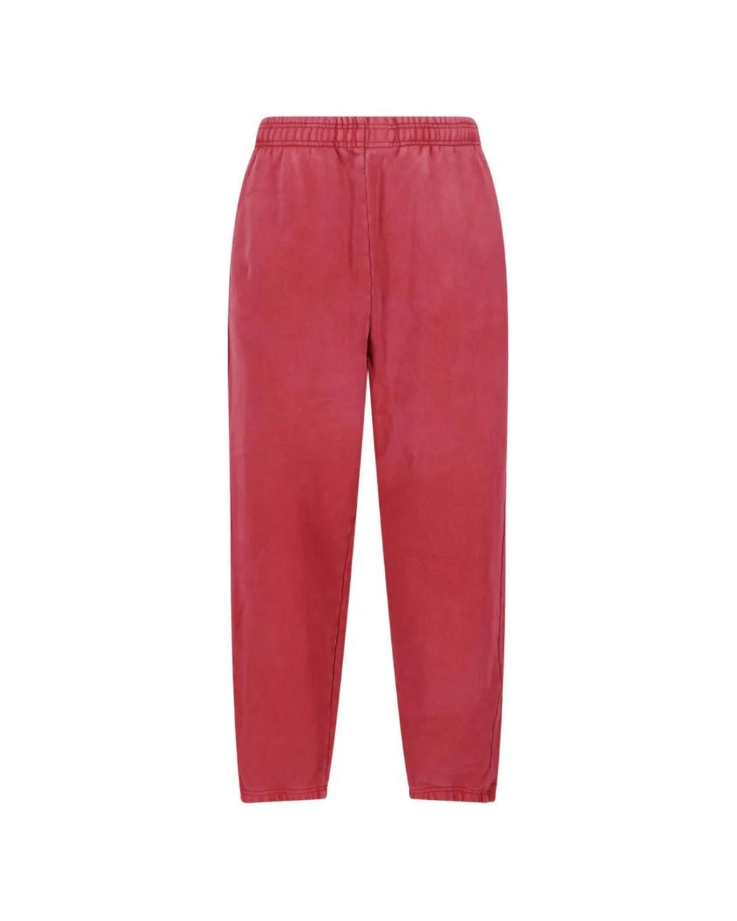 Entire studios Red Washed-Effect Drawstring Track Pants