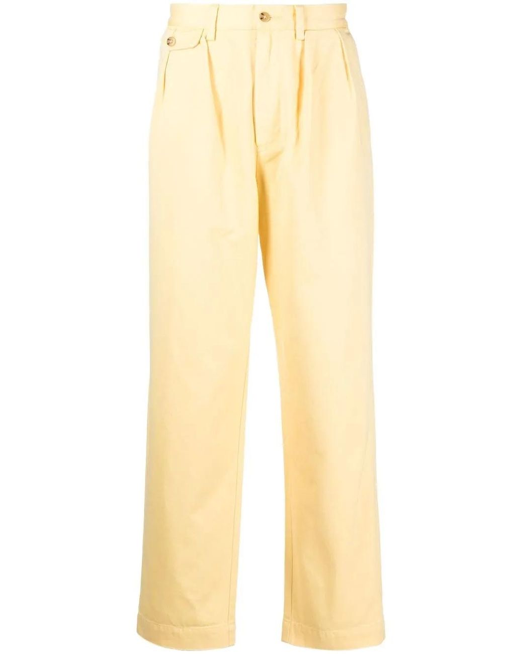 Polo Ralph Lauren Yellow Whitman Pleated Chino Trousers for men
