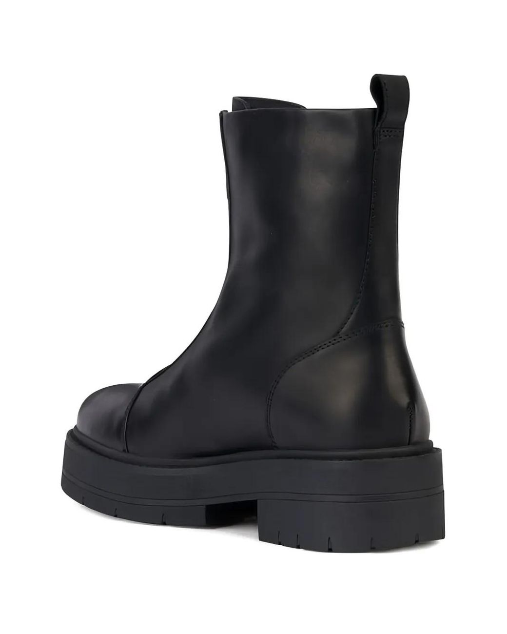 Geox Black Spherica Leather Ankle Boots