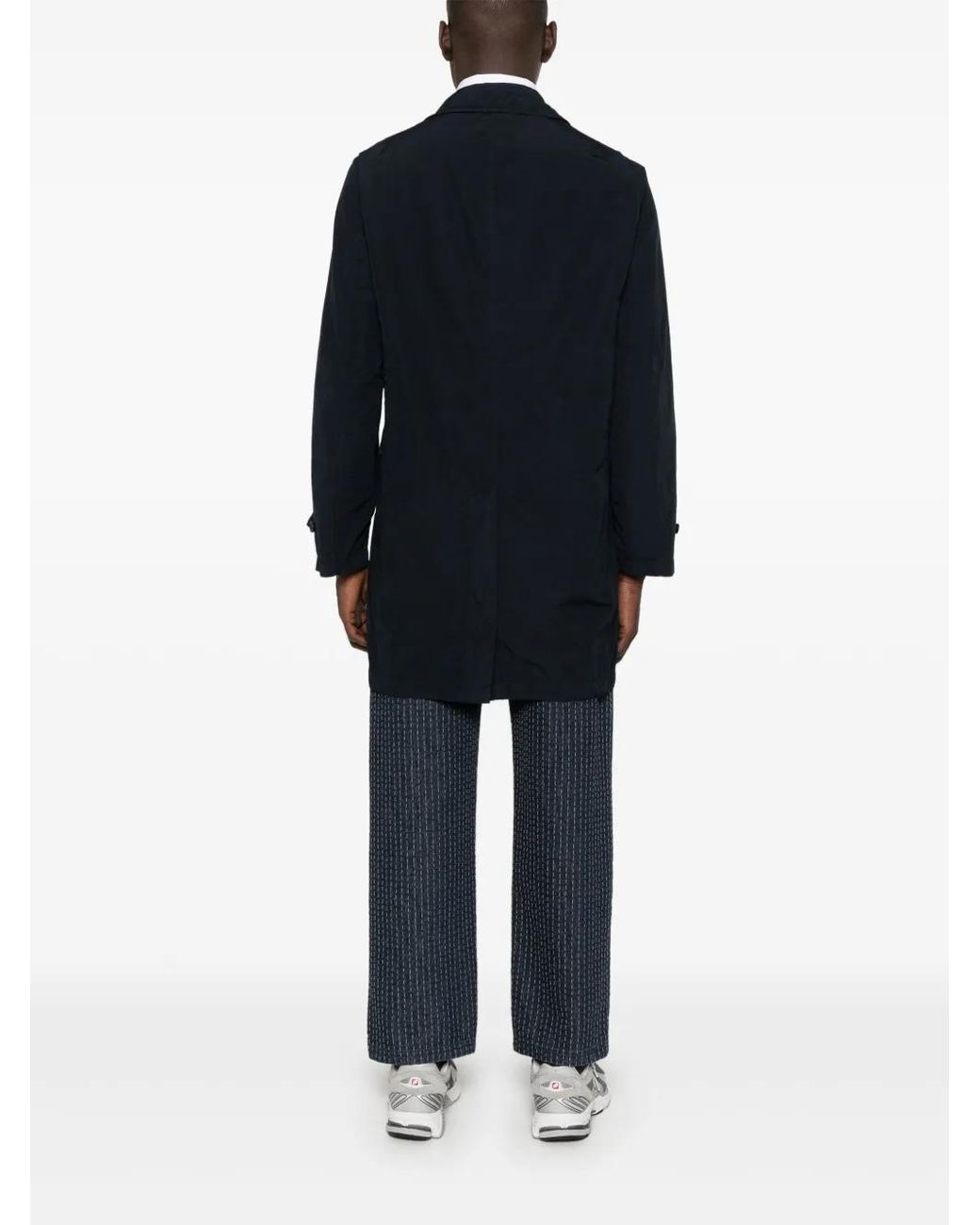 Aspesi Blue Single Breasted Coat for men