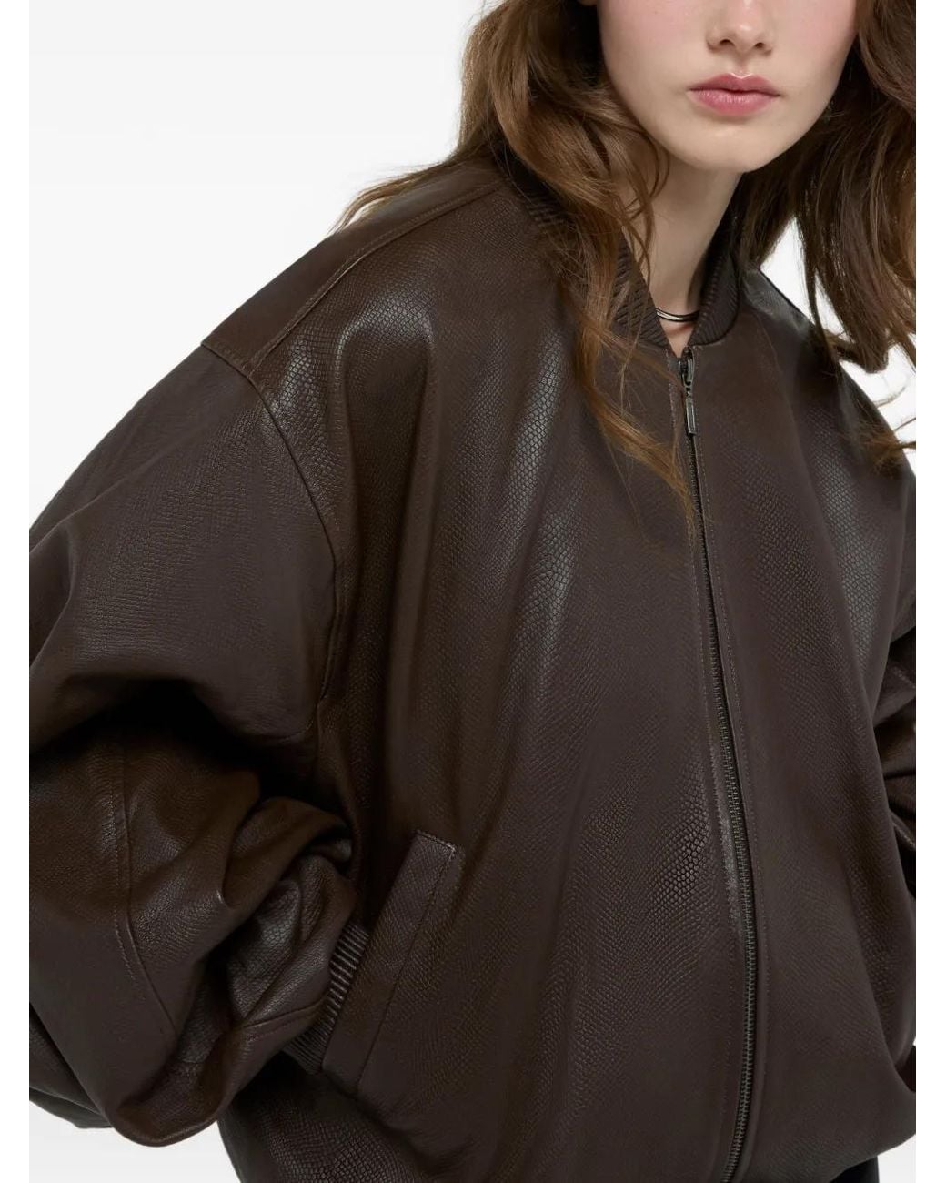DUCIE Brown Lena Leather Jacket
