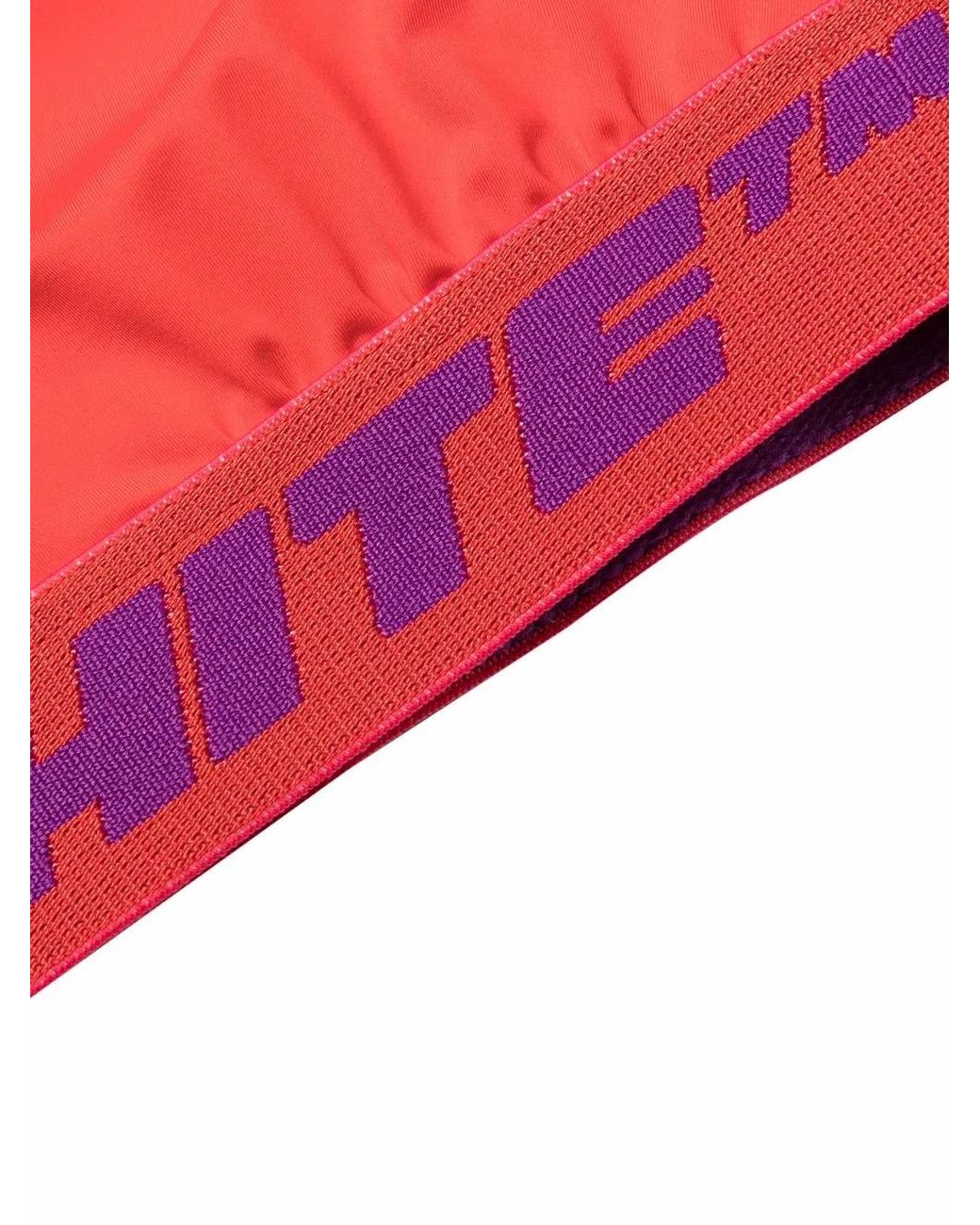 Off-White c/o Virgil Abloh Red Logo-Band Bikini Set