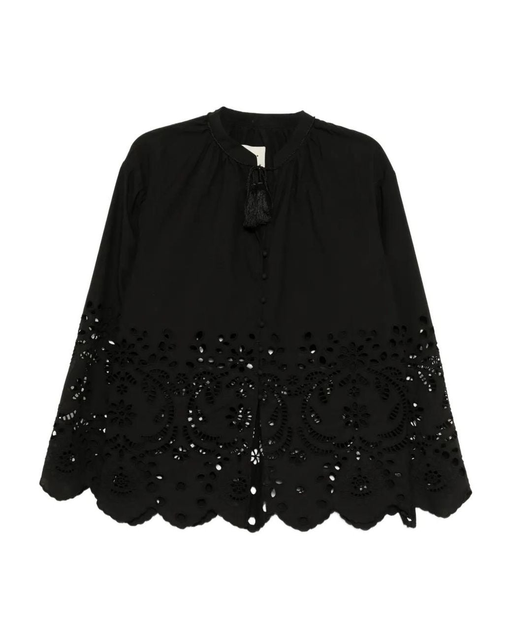 Bambah Eyelet Blouse in het Black