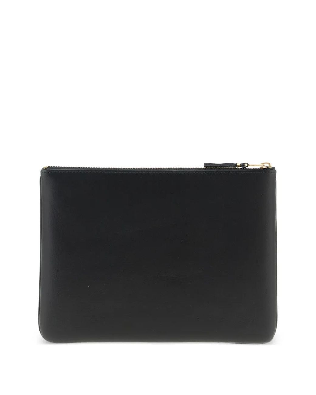 Comme des Garçons Black Logo-Print Leather Purse