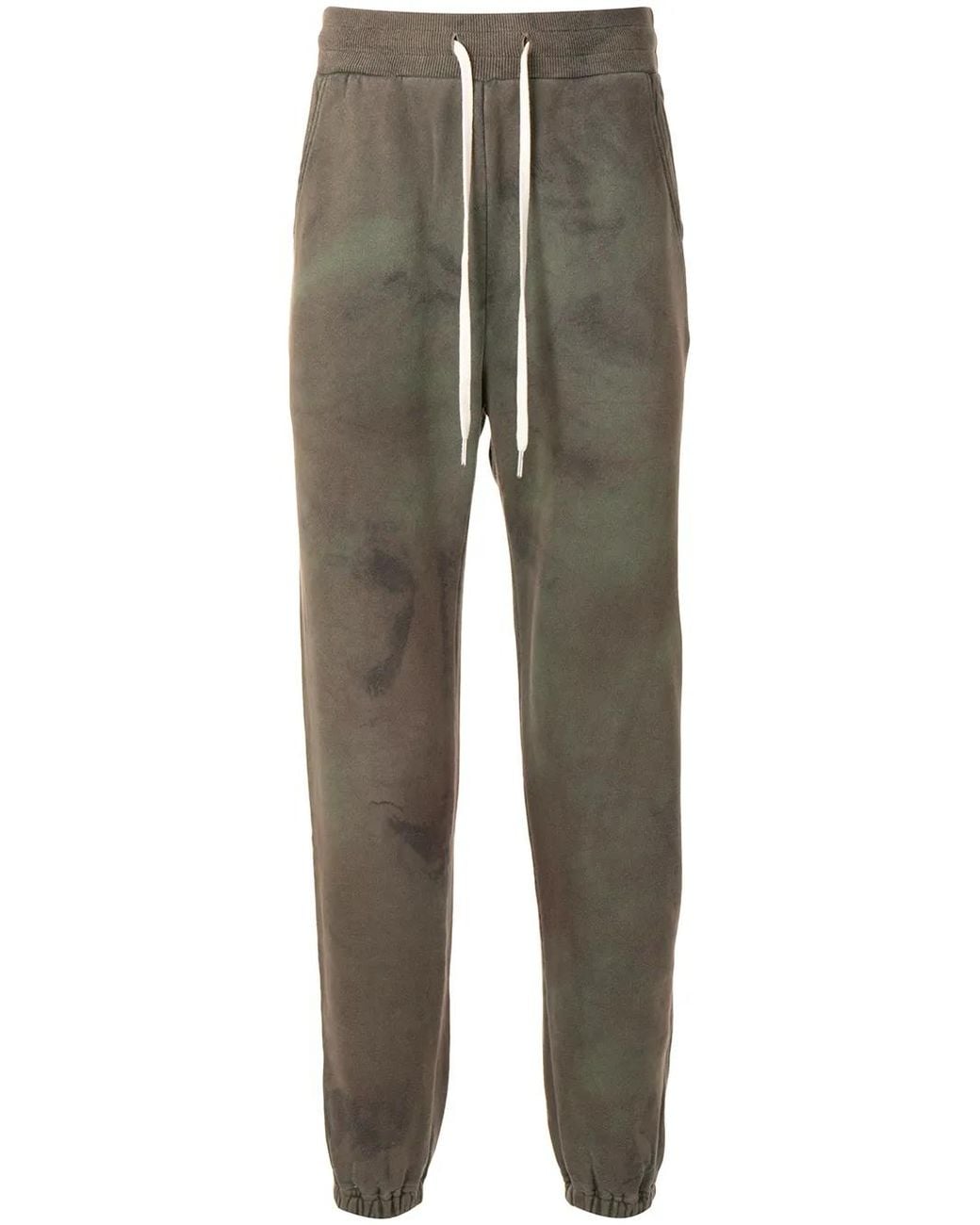 John Elliott Green Tie-Dye Print Track Pants for men