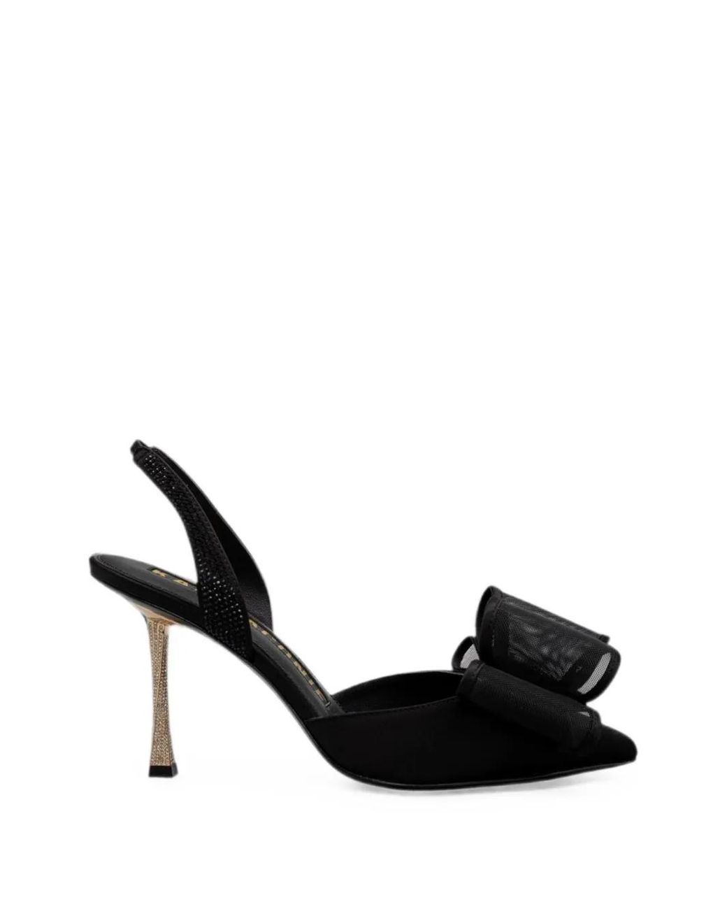 Kat Maconie Black Paola Bow-Detail Sandals