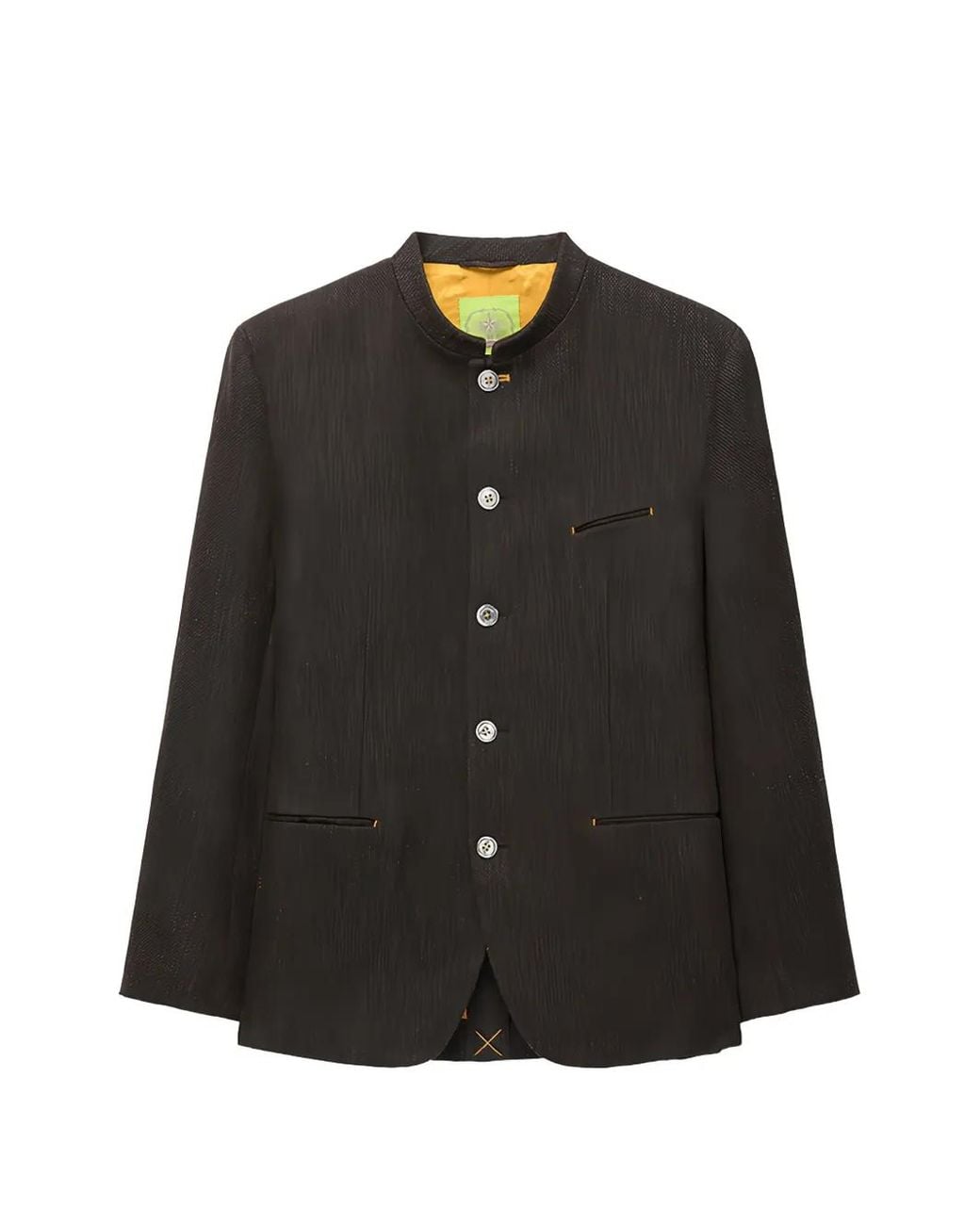 Shanghai Tang Black Perpetual Fortune Five-Button Jacket for men