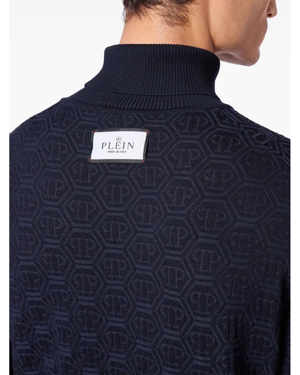 Philipp Plein Blue Monogram Sweatshirt for men