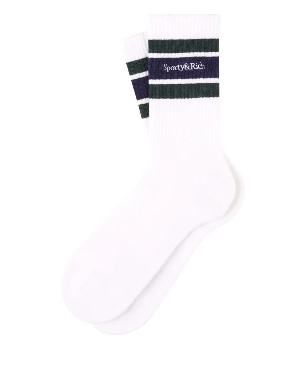 Sporty & Rich Blue Striped Socks