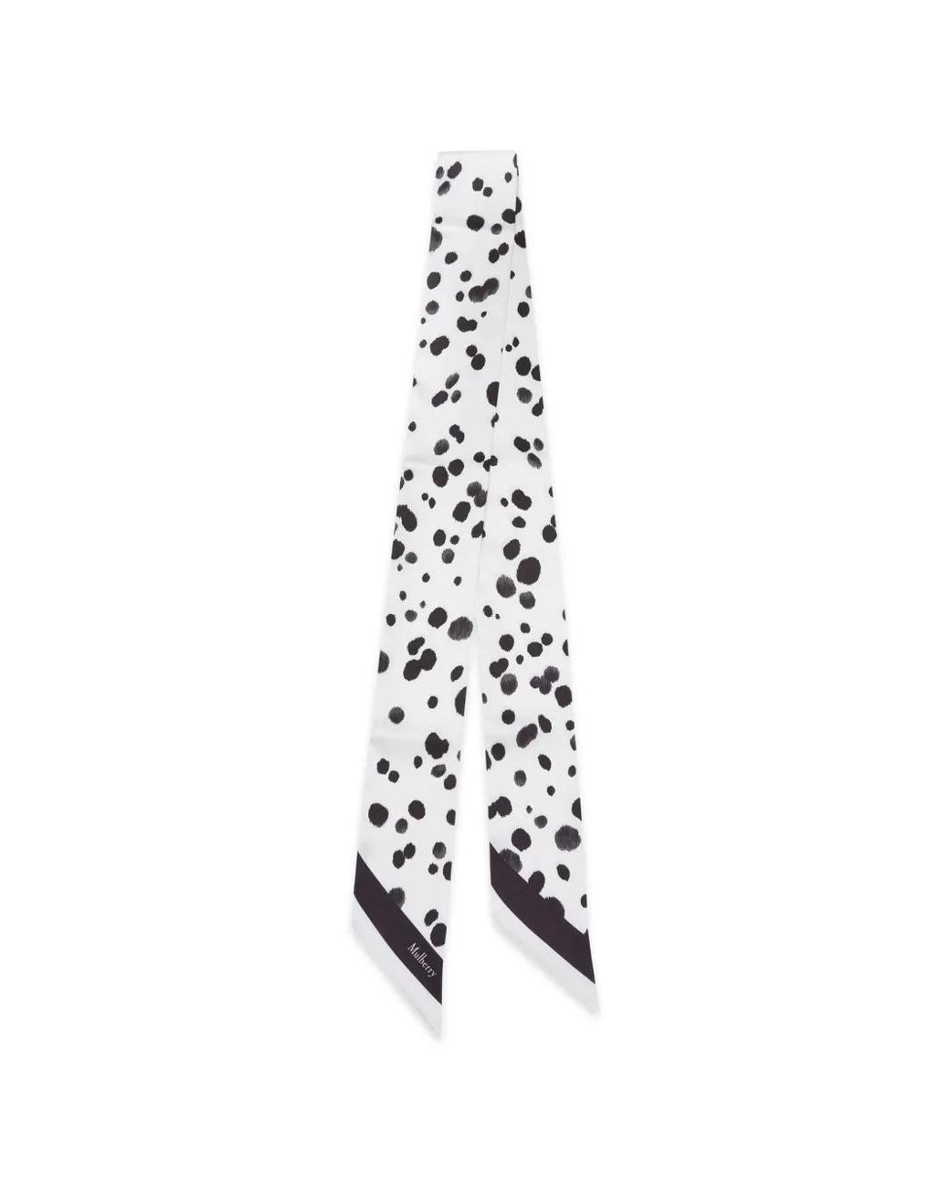 Mulberry White Dalmatian-Print Scarf