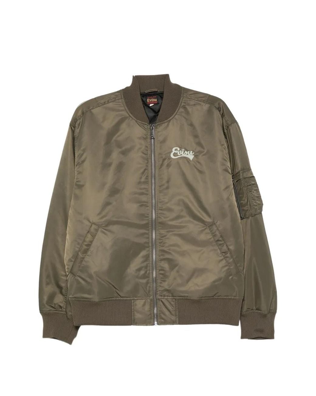 Evisu Green Logo-Print Bomber Jacket for men