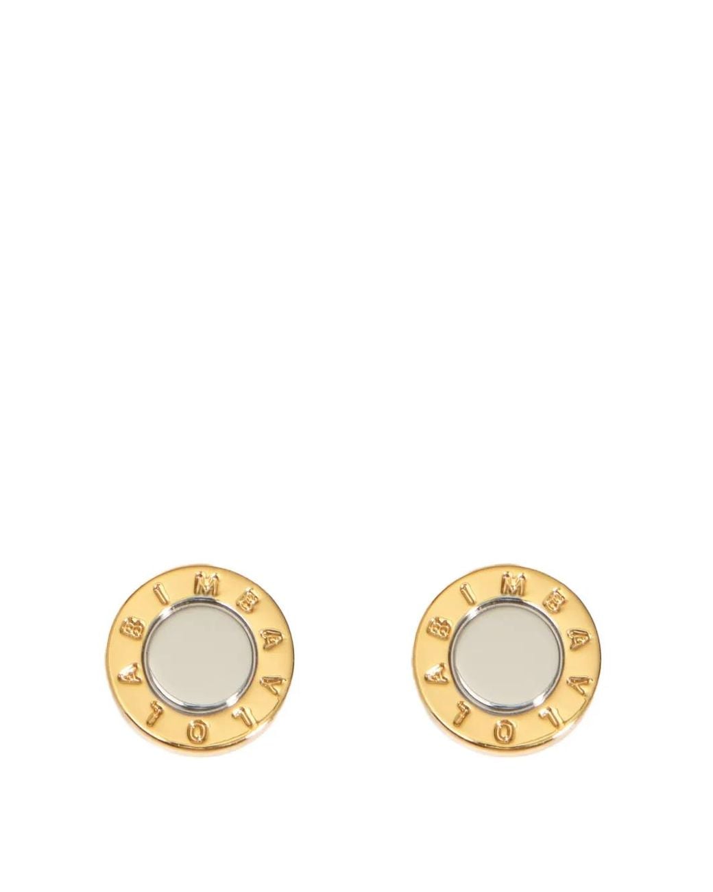 Bimba Y Lola Metallic Boucles D'Oreilles Bicolores À Logo