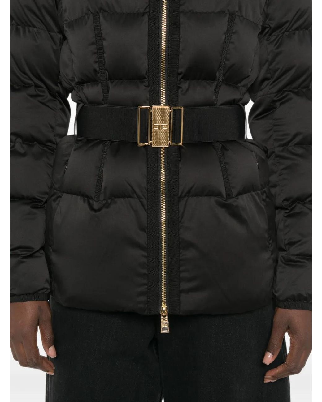 Elisabetta Franchi Black Short Down Jacket