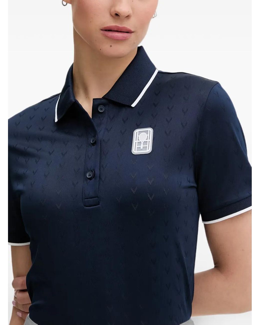 Lacoste Blue Tennis Heritage Ultra Dry Stretch Polo