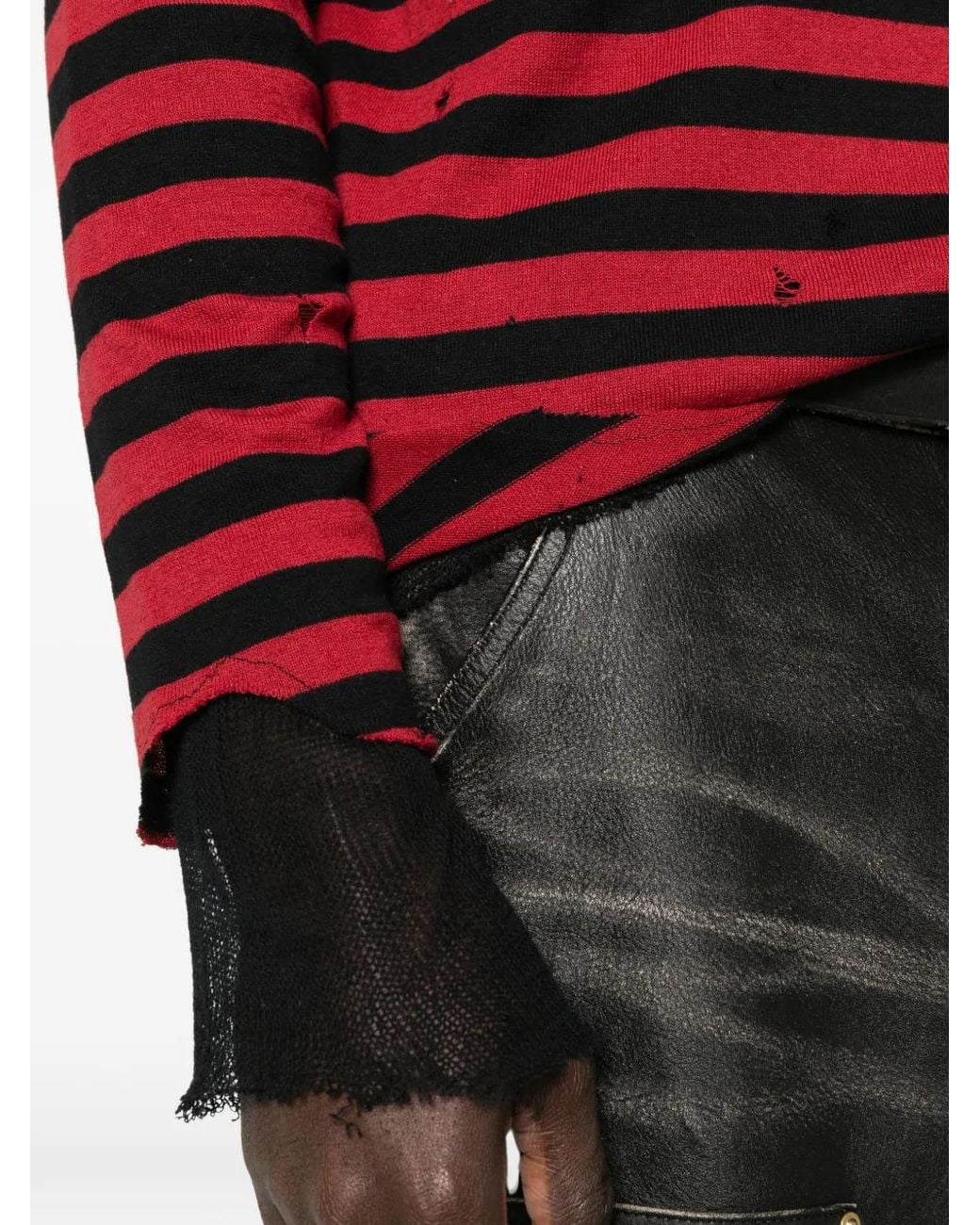 KAMIYA Red Striped Sweater for men