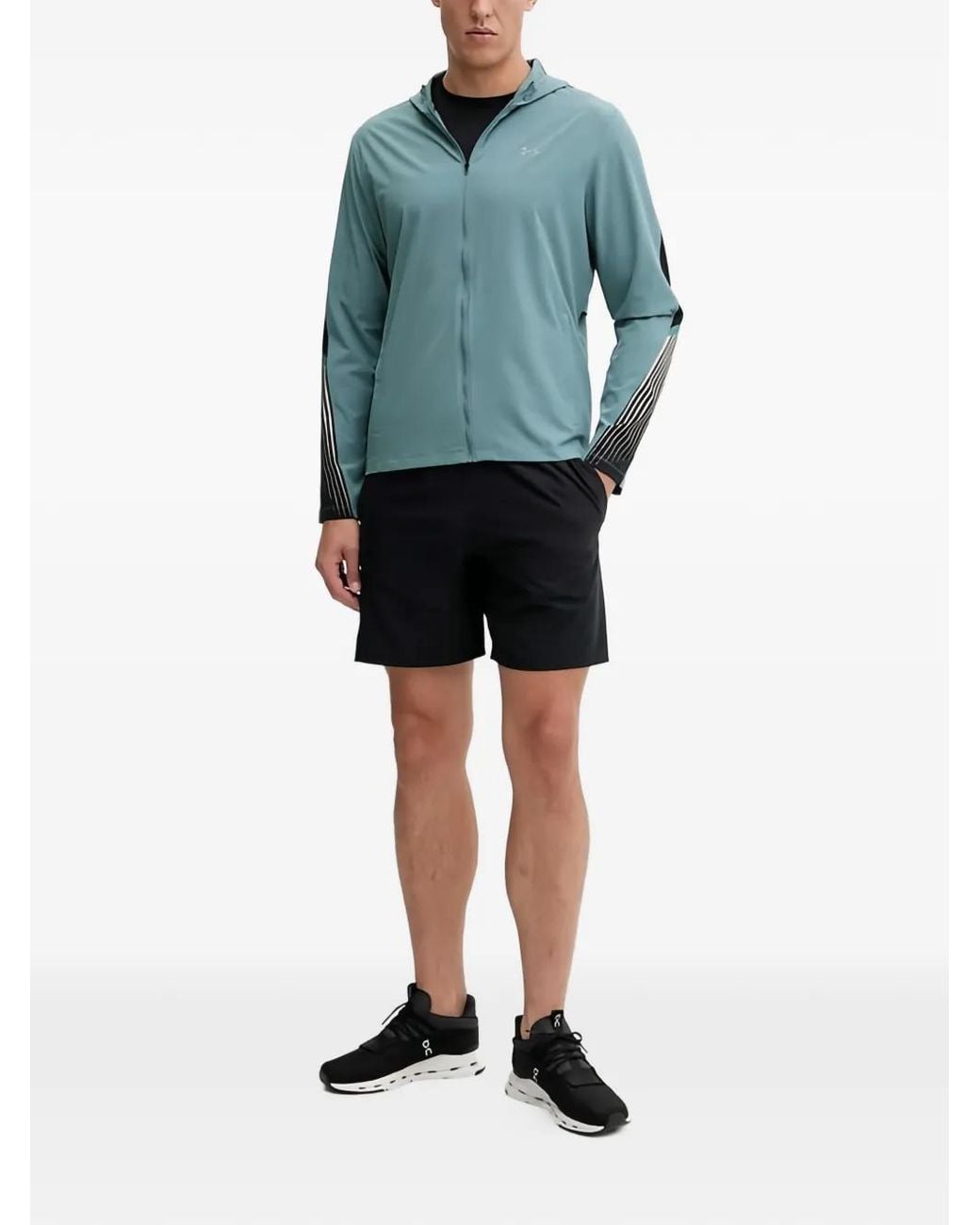 Under Armour Blue Graphic Hooded Jacket for men
