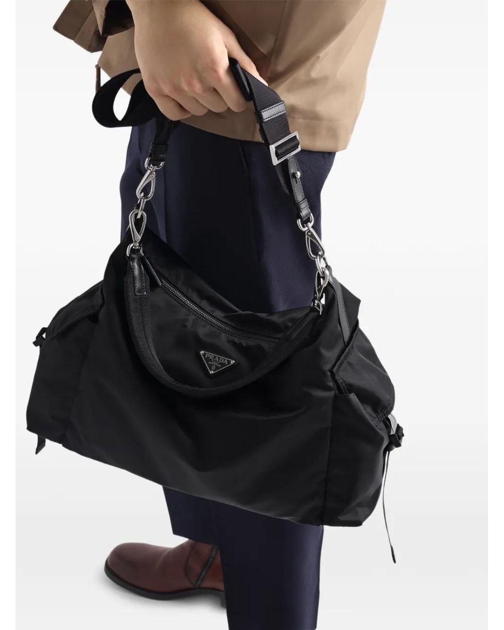 Borsa A Spalla Explore di Prada in Black da Uomo